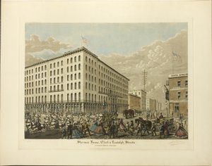 Sherman House, Clark e Randolph Streets, erguido em 1860-61, Chicago
