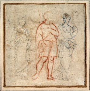 Aeneas escoltado por Dido, estudo para a cena da fronteira (3º compartimento à esquerda) do 