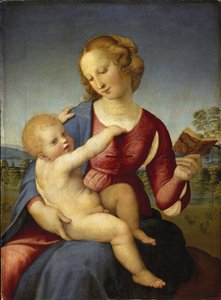 Madonna Colonna - Raphael (Raffaello Sanzio 1483 - 1520) - 1508 - Óleo sobre madeira - 78,9x58,2 - Staatliche Museen, Berlim de Raphael