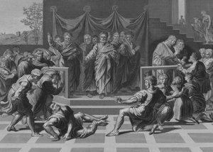 A Morte de Ananias (gravura) de after Raphael