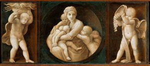 Nächstenliebe, Predella vom Baglioni-Altar von Raphael (1483-1520)