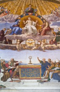 Detalhe da Disputa do Santo Sacramento, c.1509-10 (fresco)
