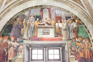 O juramento de Leão III, sala do fogo no borgo