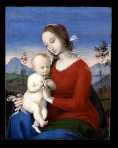 Madona com o Menino e um pássaro de Raphael