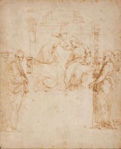 A Coroação da Virgem, início do século XVI de Raphael