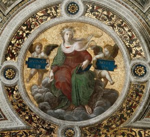 Teologia. Fresco de teto em Stanza della Segnatura, ca 1510-1511. de Raphael
