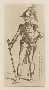 Tambor Maior dos caçadores um malhado da guarda consular, 1802-04 de Raphael Jacquemin