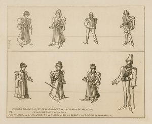 Príncipes e personagens franceses da corte da Borgonha de Raphael Jacquemin