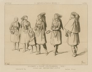 Trajes nacionais alemães - Ducado de Saxe-Altenburg (1815)