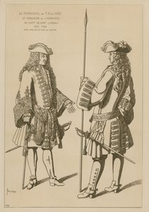 Marechal de Tallard e Sr. Laubanie no acampamento antes da Batalha de Landau, novembro de 1703
