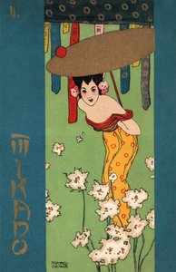 Gueixa, c.1900 (ilustração) de Raphael Kirchner