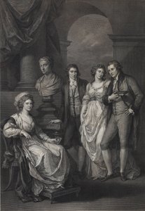 Retrato de família de Catherine Petrovna Baryatinskaya 1750-1811, née Princesa de Holstein-Beck, 1793 de Raphael Morghen