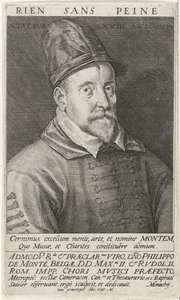 Retrato do Compositor Philippe de Monte 1521-1603, 1594 de Raphael Sadeler the Elder