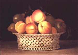 Tigela de Pêssegos (óleo sobre tela) de Raphaelle Peale