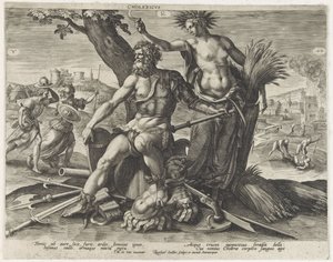 Temperamento Cholerisch (título no objeto) Vier temperamenten (título da série) de Raphaël Sadeler (I)