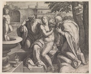Susanna e os anciãos de Raphaël Sadeler (I)