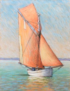 Filadière no estuário do Gironde (pastel sobre papel) de Raymond Bonnefon