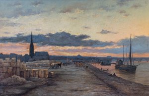 Pintura a óleo, Igreja de Saint-Pierre-aux-Liens, La cale aux pierre, Bernard Bonnefon, 2013 (foto) de Raymond Bonnefon