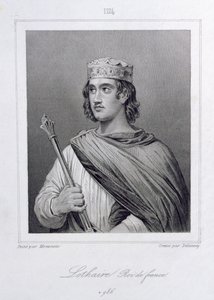 Lothair (941-986), rei da França, gravado por Delannoy