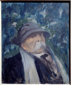 Retrato de Georges Clemenceau (1841-1929) político. Pintura de Raymond Woog (1875-1949), século XX. Óleo sobre madeira. Dim: 0,45 x 0,38m. Paris, Musee Carnavalet. Cuidado! A utilização desta obra pode ser sujeita a um pedido de autorização de terceiros ou de Raymond Woog