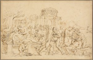 Baco e Ariadne, com Sileno, Ninfas e Sátiros