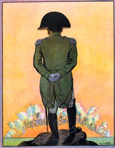 Retrato de Napoleão I (1769-1821) na ilha de Santa Helena. Napoleão I na ilha de Sainte Helene (Sainte-Helene) de "Nos-Gloires-Nationales" c.1920 (gravura)