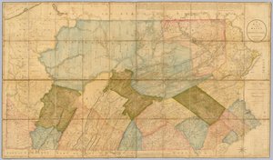 Um mapa do estado da Pensilvânia de Reading Howell