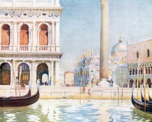 A Biblioteca, Piazzetta (litografia a cores)