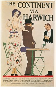 Reginald E. Higgins: O Continente via Harwich. Grã-Bretanha ... (litografia)