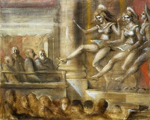 Três Meninas do Coro de Reginald Marsh
