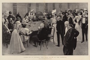 Jogo de azar em Ostende, o Club Prive do Kursaal (litografia) de Reginald Thomas Cleaver