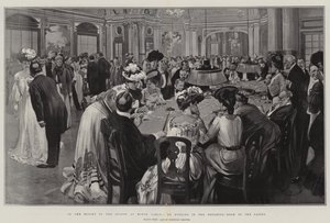No auge da temporada em Monte Carlo, uma noite na sala de roleta do casino (litografia) de Reginald Thomas Cleaver