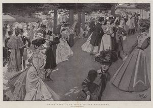 Royal Ascot, a cena no recinto (litografia)