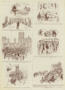 A sessão do Home Rule, alguns esboços do "Daily Graphic" na Câmara dos Comuns (gravura)