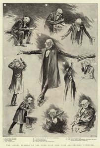A segunda leitura do projeto de lei sobre o Estado de Direito, algumas atitudes de Gladston (litografia)