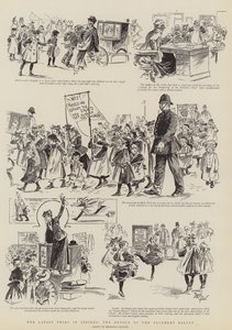 A última novidade em matéria de greves, a revolta do ballet do pavimento (gravura)