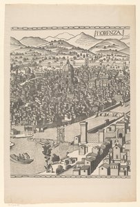 Vista de Florença (parte do meio) Fiorenza (título no objeto) de Reichsdruckerei