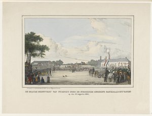 A Arma Móvel de Utrecht foi recebida com gratidão pelo Governo Municipal. em 19 de agosto de 1834 (título no objeto)