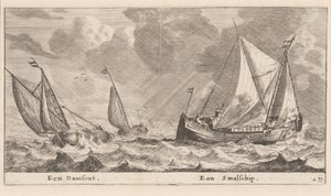 Um Damschuit e um "Smalschip" de Reinier Nooms, called Zeeman