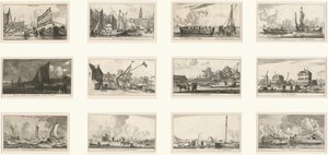 Vários Navios e Vistas de Amstelredam (Vários Navios e Vistas de Amsterdã): Parte III de Reinier Nooms, called Zeeman