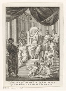 Representação alegórica com História, Verdade, Conhecimento Antigo e Prudência
História contemporânea dos turcos (título sobre o objecto)
Página de título para: S.n., Contemporary History ou The Sequel to the General History, 1767 de Reinier Vinkeles (I)