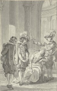 Ilustração para a peça Inês de Castro de Rhijnvis Feith de Reinier Vinkeles (I)