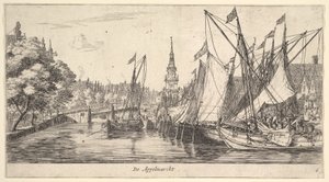 De Appelmarckt The Apple Market, de Views em Amsterdã, chapa 6, ca. 165962 de Reinier Zeeman