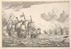 Batalha naval, século XVII.