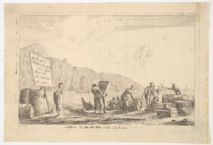 Cena portuária, século XVII. de Reinier Zeeman
