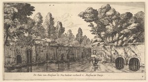O jardim de M. de Nue Fora do subúrbio de S. Marceau, perto de Paris, século XVII. de Reinier Zeeman