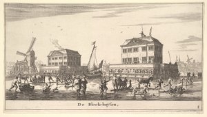 Cena de inverno no Blockhouse em Amsterdã, século XVII.