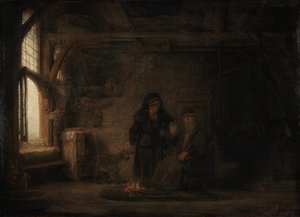 A mulher de Tobias com uma cabra de Rembrandt