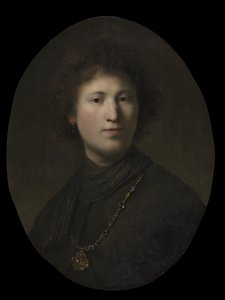 Um jovem com uma corrente, c.1630 (óleo sobre madeira) de Rembrandt van Rijn