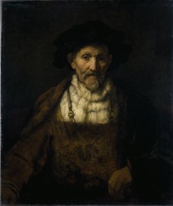 Um velho em fantasia de fantasia (óleo sobre tela) de Rembrandt Harmensz. van Rijn